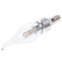 Лампа светодиодная LED E14 5W 20 pcs WW CL37-A SMD2835 (silver) 220V