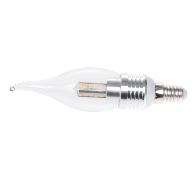 Лампа світлодіодна LED E14 5W 20 pcs WW CL37-A SMD2835 (silver) 220V