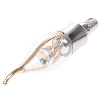 Лампа світлодіодна LED E14 5W 24 pcs WW CL37-A SMD2835 (silver) 220V