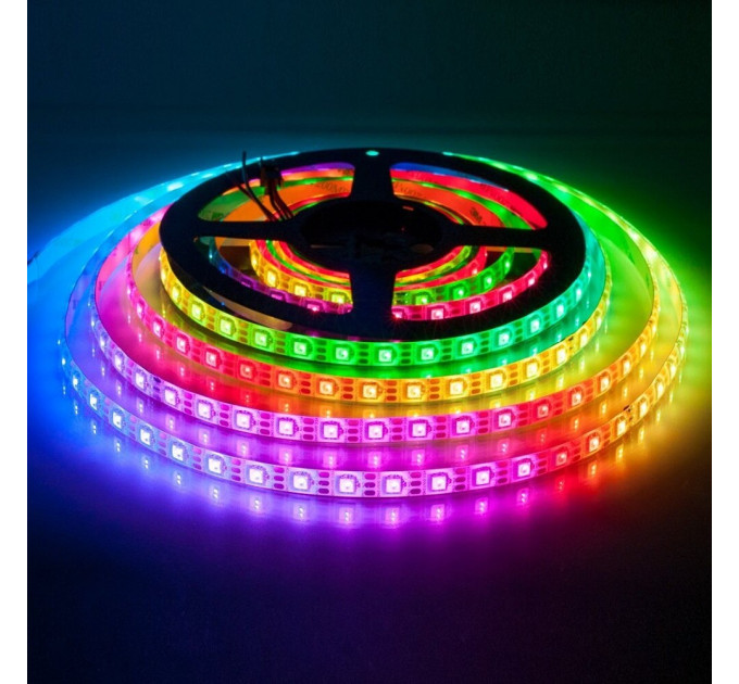 Цветная LED лента влагозащищенная 12V 7.2W RGB WHITE PCB IP65 1m (BY-009/30)