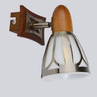 Светильник настенный накладной спот деревянный классический HTL-157/1 E14