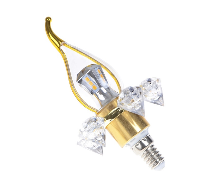 Лампа світлодіодна LED E14 5W 20 pcs WW CL37-A SMD2835 (gold) 220V