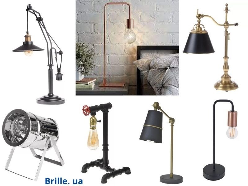 Настільна лампа лофт – купити в магазинах Брілле